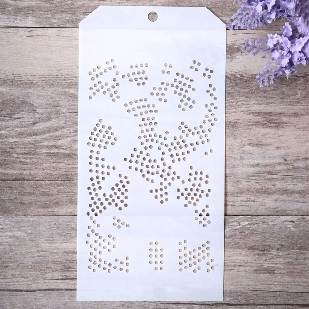 12*24 cm DIY Craft Splatter Polka Dot Stencil for Wall Painting Scrapbooking Stamping Album Decorative Embossing Paper Cards