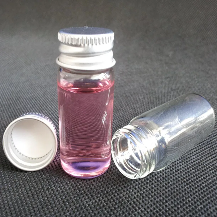 50pcs 5ml 10ml Transparent Glass Vials with Silicone Stopper & Flip Off Caps, Cosmetic/Injection glass bottles with Crimp Neck