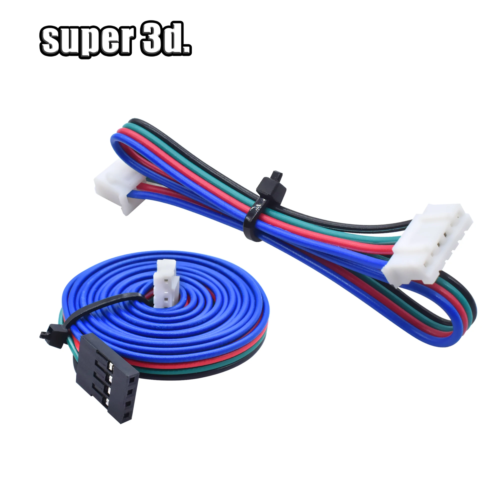 10cm/50cm/100cm/150cm Stepper Motor Cables Wire XH2.54 4pin DuPont Connector Extension to 6pin Terminal Line 3D Printer Parts