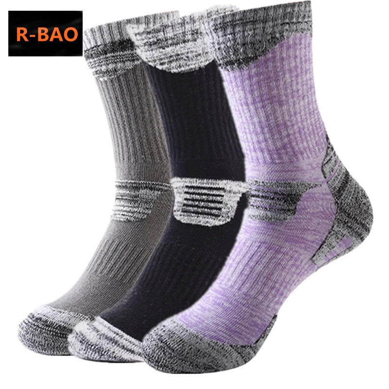 Autumn Winter Cotton Outdoor Mountaineering Ski Hiking Socks Thicken Women Men Sports Socks For Running Snowboarding Camping