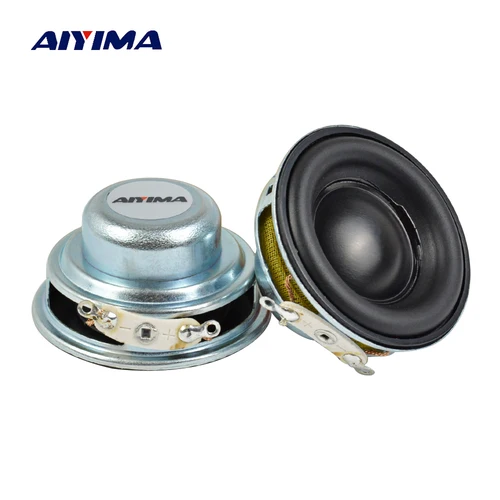 AIYIMA 2 uds 40MM Mini altavoces portátiles de Audio 16 núcleos 4 Ohm 5W altavoz de rango completo altavoz magnético NdFeB lateral de goma