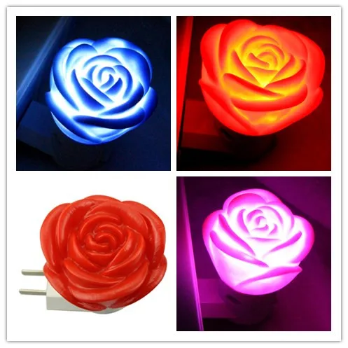 Romantic Rose Flower/mushroom Dream Bedroom Light Portable Indoor Home wedding Decoration AC 110-250V Nightlight festival gift