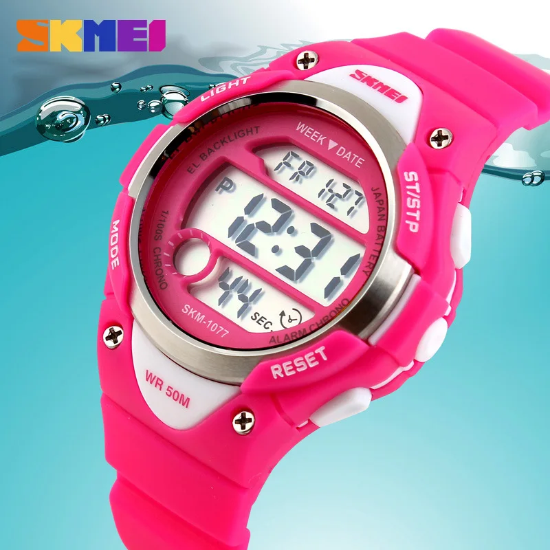 SKMEI Kinder Uhren Nette Kinder Uhren Sport Cartoon Uhr für Mädchen jungen Gummi kinder Digitale LED Armbanduhren Reloj