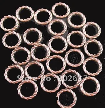 

FREE SHIPPING 1050Pcs Antiqued copper plt tiny twist circle links A493C