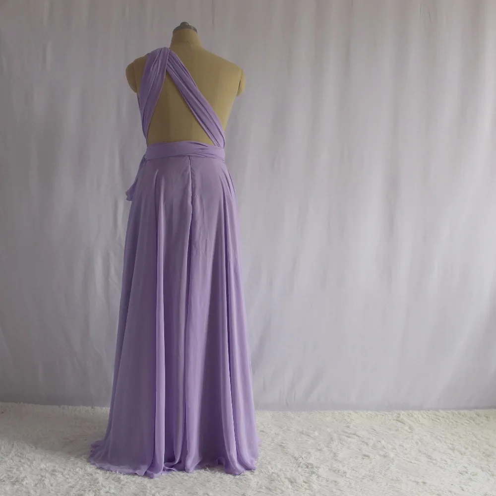 New Arrival One Shoulder Pleated Sleeveless Keyhole Back Floor Length Lilac Prom Dress