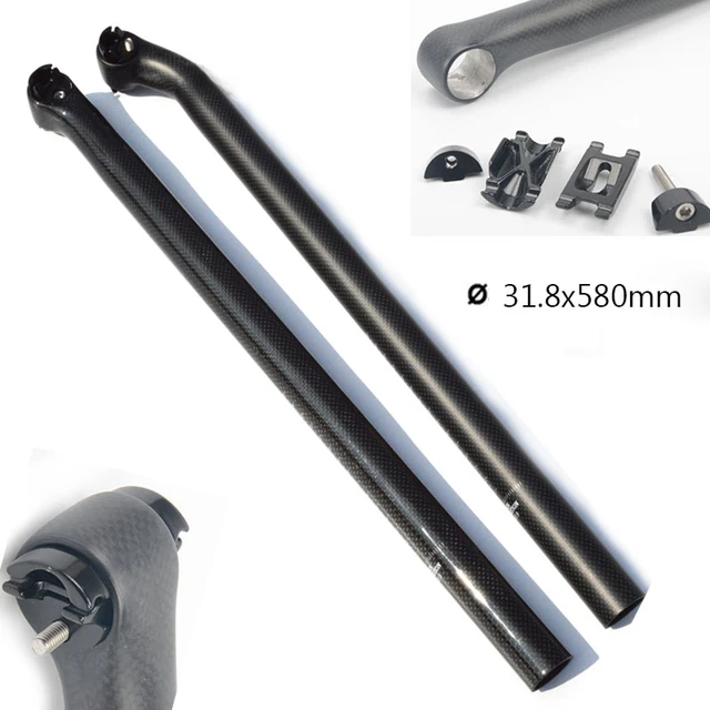 31.8 X 580mm Carbon Fiber Offset Setback Bicycle Seat Post For Brompton Folding Bike 260g Seatpost Load 115kg