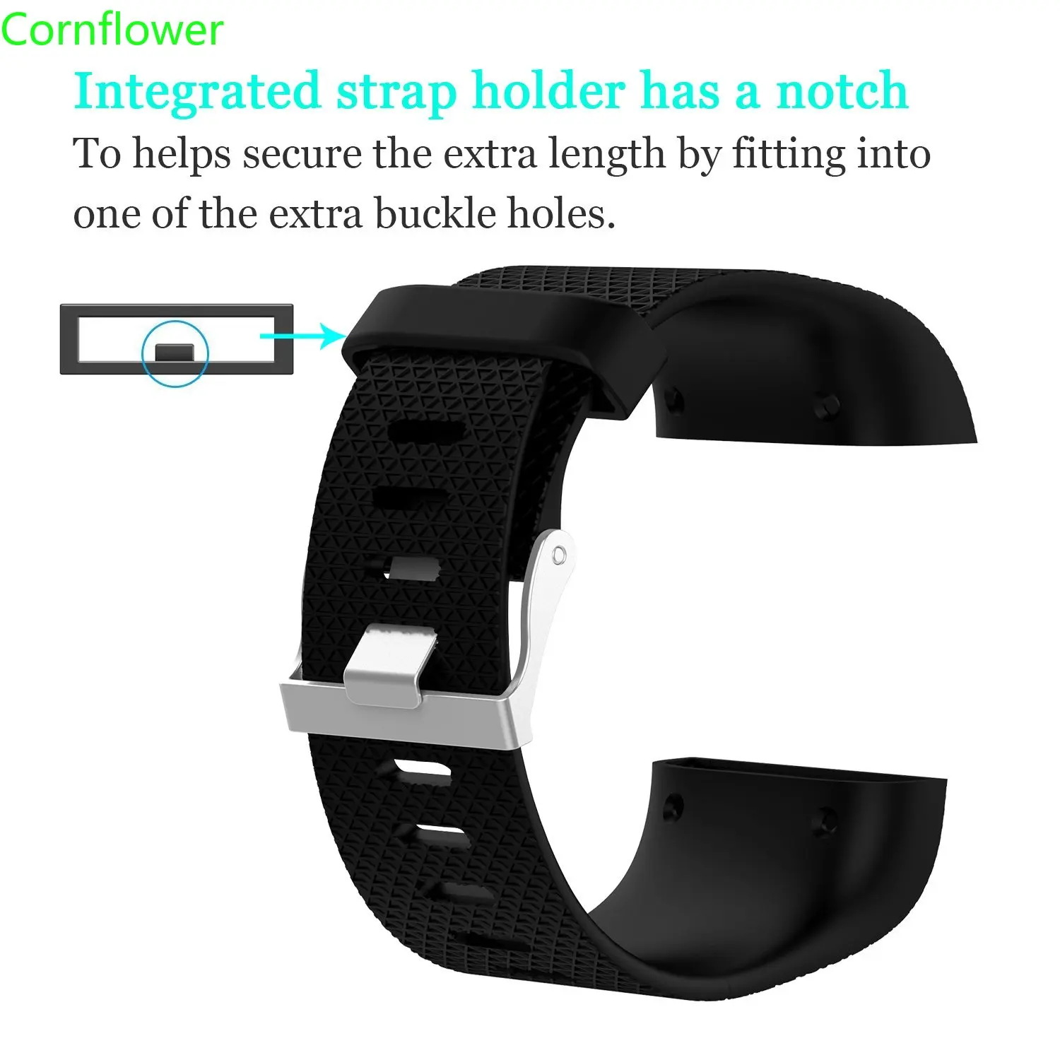 Силиконовый аксессуар, сменный ремешок для Fitbit Surge, с металлической пряжкой, фитнес-браслет, ремешок для часов, для женщин и мужчин, большой, маленький