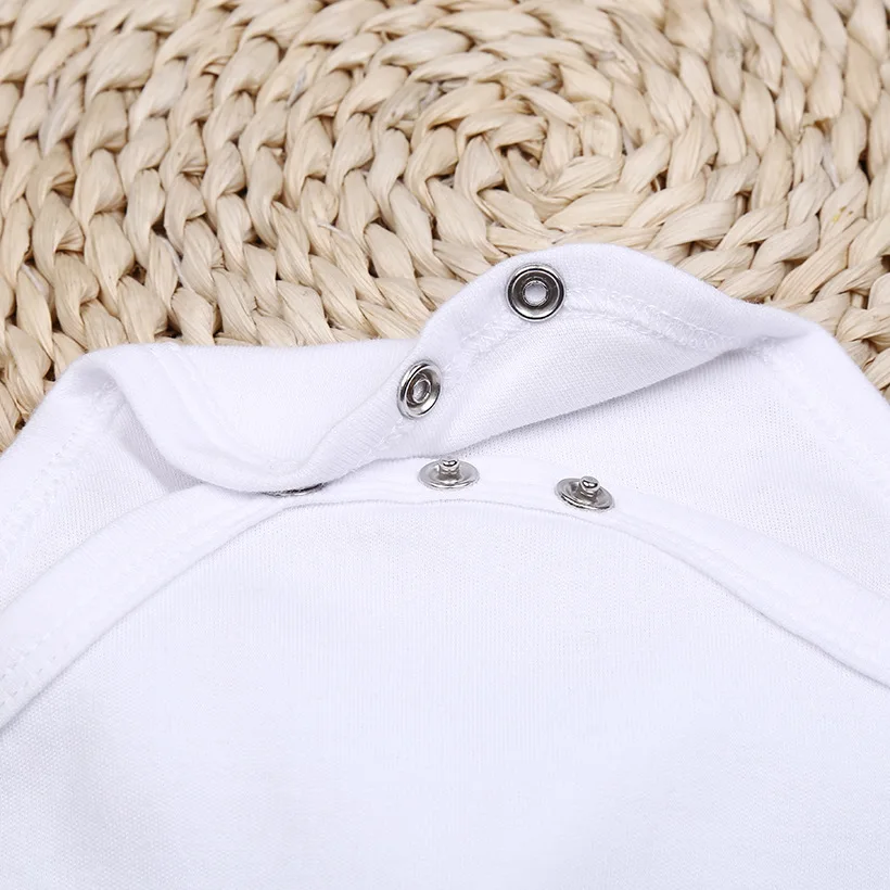 هوي بيبي بودي بودي للأطفال الرضع أنا أحب أمي وأبي معطف أبيض للأولاد بيبي زي 100% قطن حللا ملابس حديثي الولادة #2