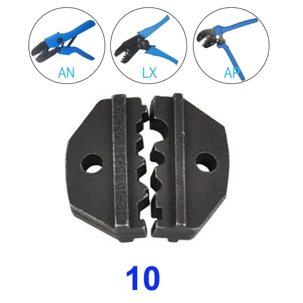 Non Insulated Terminals 1.5-6 sqmm 17-10AWG Crimping dies plier dies hand dies exchangable dies