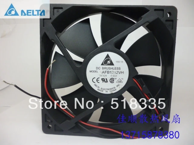 

for delta AFB1212VH 12CM 120MM 1225 12025 120*120*25MM 12V 0.60A Cooling fan