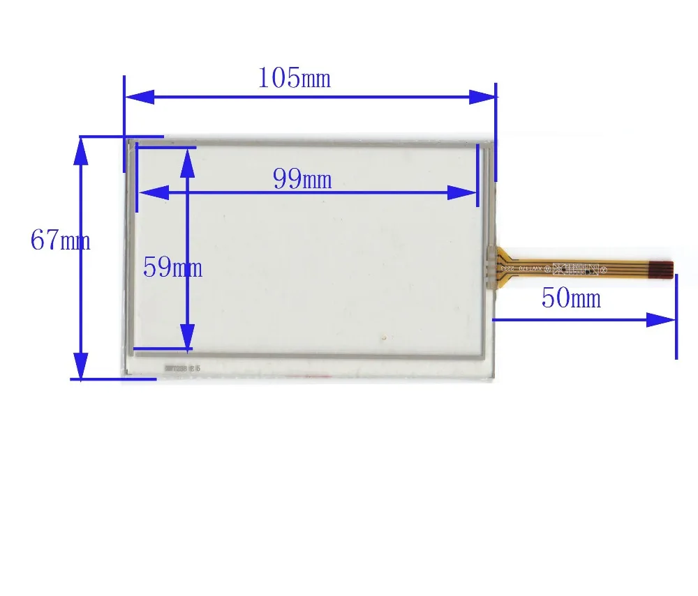 

4.3 inch Resistive Touch screen Panel glass TWK023F62 105*67