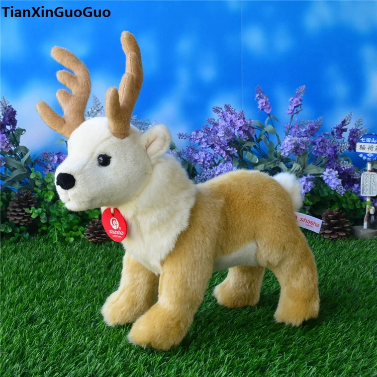 

high quality goods about 30cm cute caribou reindeer plush toy soft doll Christmas gift s0286