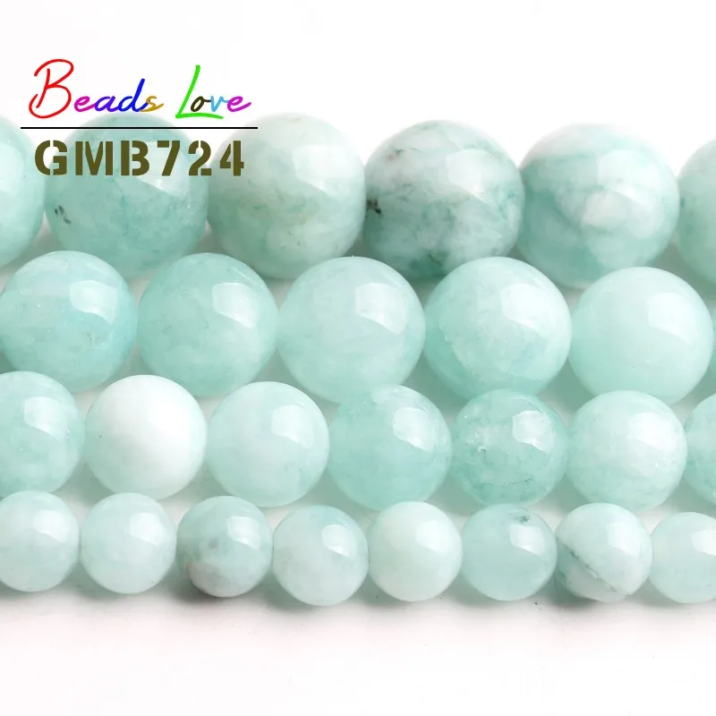 Size 6/8/10/12mm Angelite Stone Beads For Jewelry Making Round Shape Loose Spacer DIY Necklace Bracelet 15 Inches Wholesale