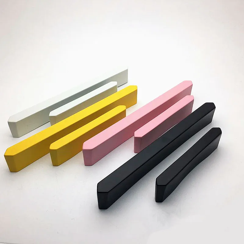 LCH Hole pitch 76/96/128mm Rainbow Colored Zinc Alloy Cabinet Knobs for Kids/ Children Colorful Cupboard Knobs