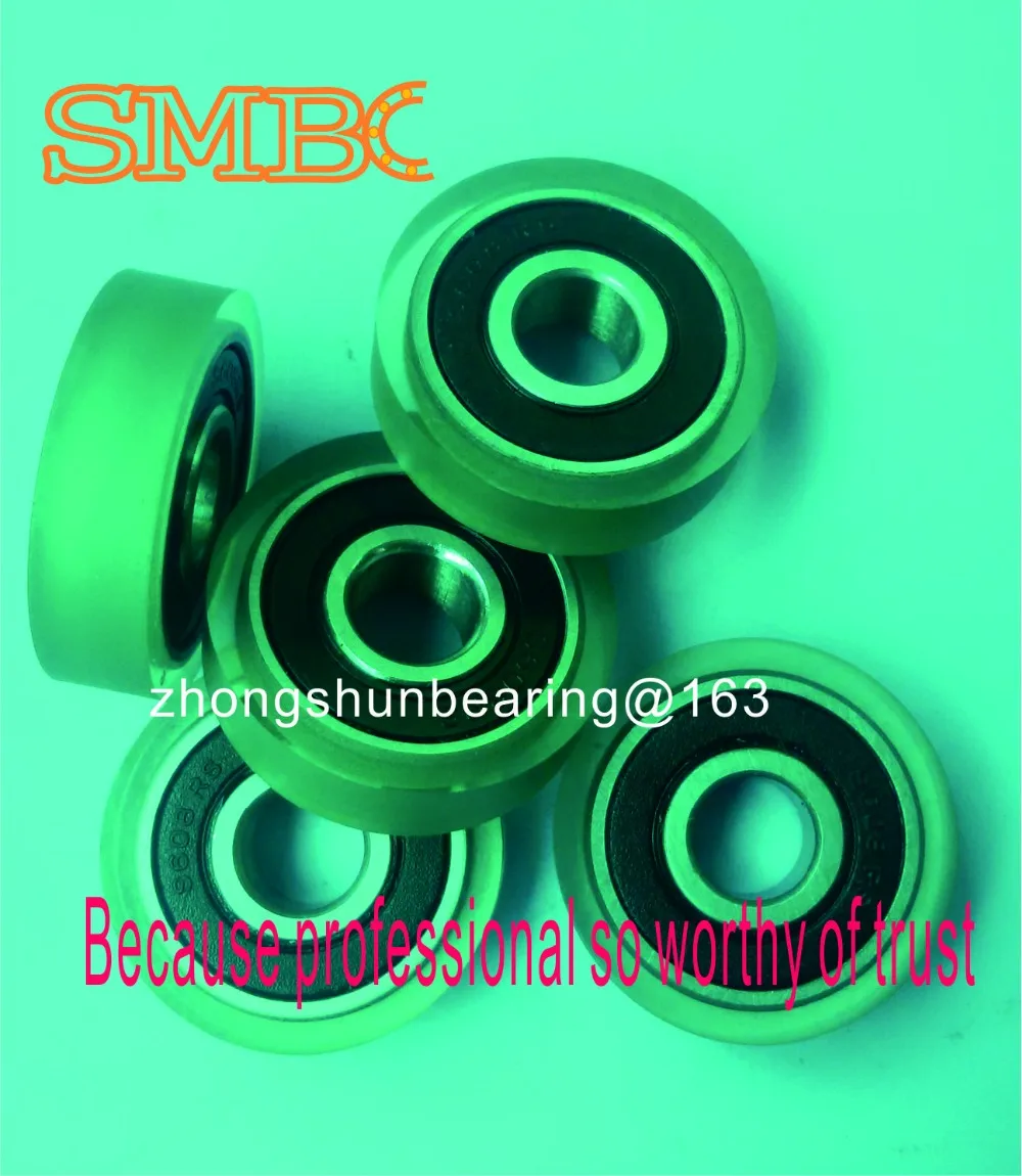PU Rivestimento ruota Cuscinetto ATM Gomma ruota Press Stampante carta rotondo 3D S608 RS acciaio inox dimensioni del cuscinetto: 8*26*7