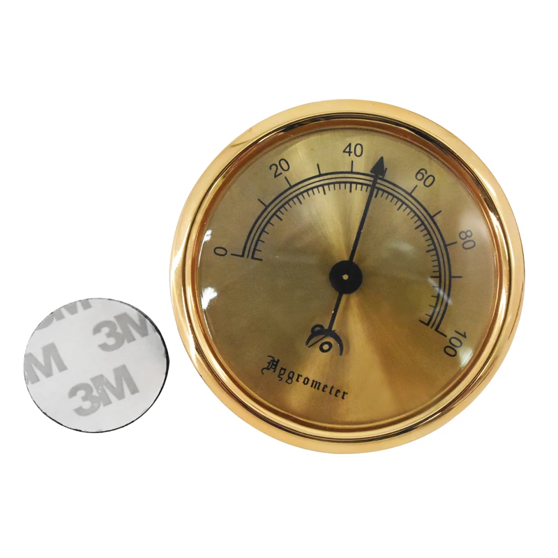 Professional Accurate Round Cigar Hygrometer Humidor Humidifier Portable Mini Mechanical Precision Hygrometers For Cigars Box