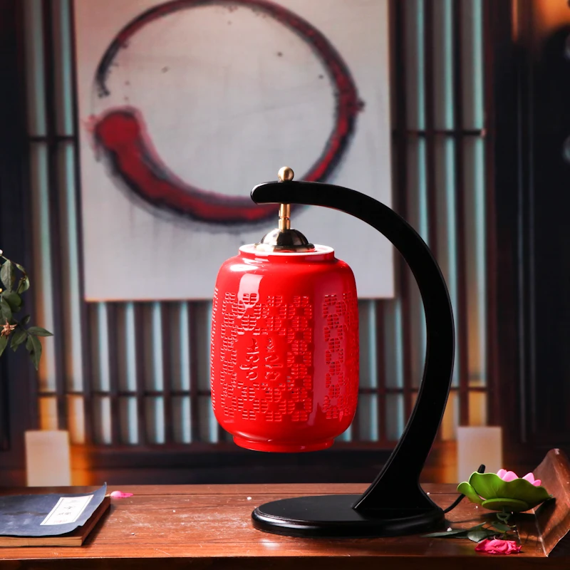 

Vintage chinese bedroom living room wedding table lamp Jingdezhen porcelain ceramic table lamp art table lamp led