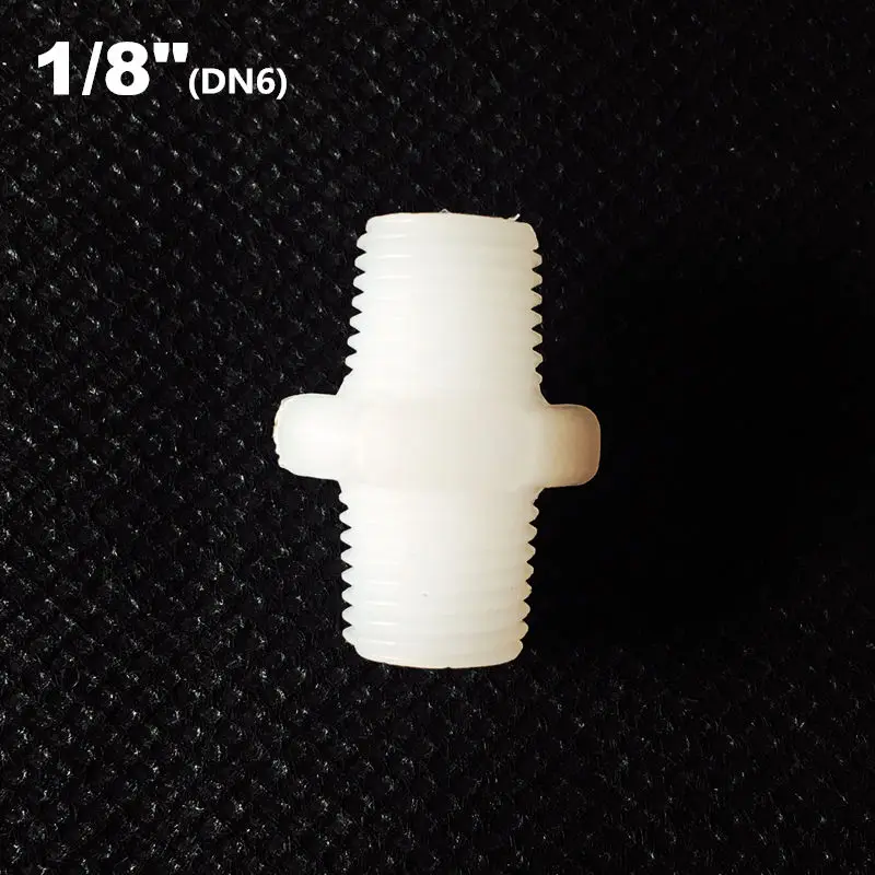 

Wholesale 1/8" 1/4" 3/8" 1/2" Plastic Pipe Hose Connectors Flexible Plastic Threaded Pipe Equla Reduce Coupling/Union/Nipple