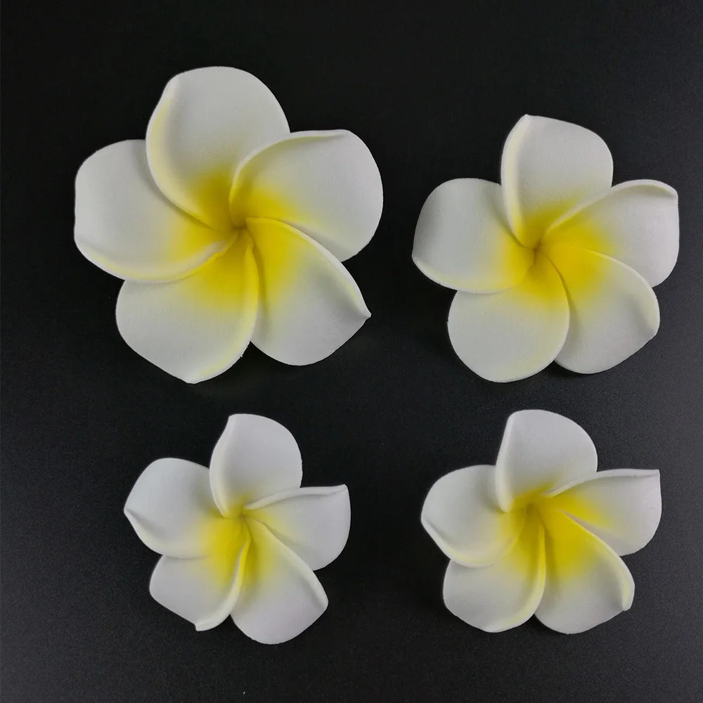 10pcs Foam Frangipani Artificial Flower Headdress Flowers Wedding Party Home Decoration Foam Frangipani Flower Table Decorations