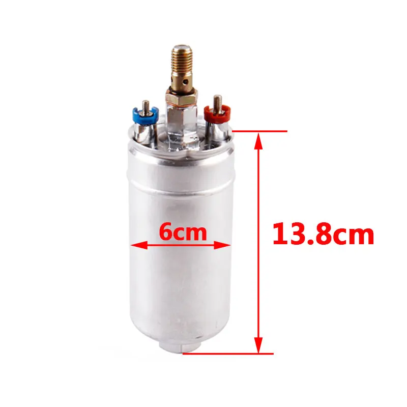 RASTP-Stainless Steel High Quality External Fuel Pump 044 Poulor 300LPH Color Silver RS-FP010