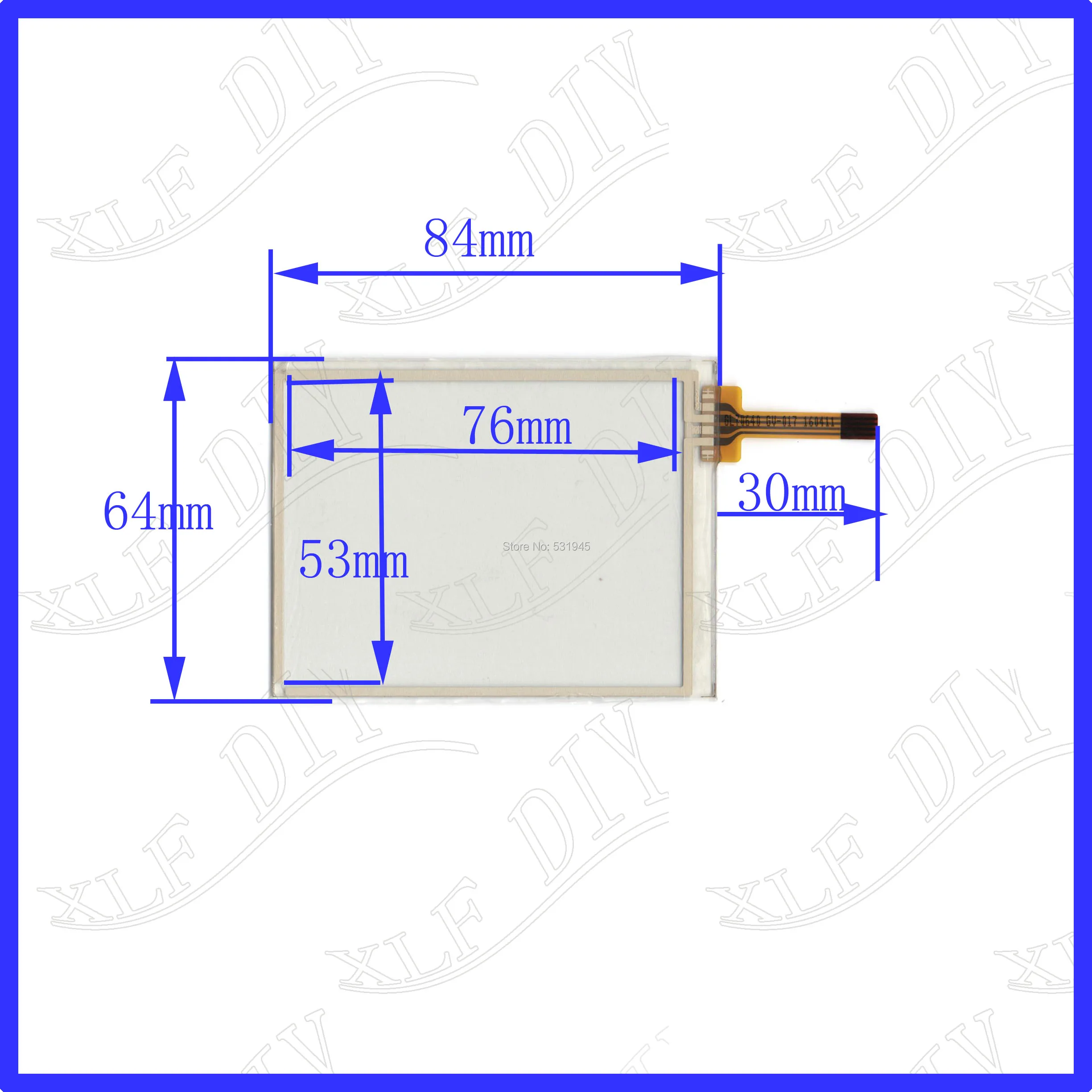 

ZhiYuSun New 3.5 inch TOUCH Screen panels 84mm*64mm for GPS or commercial use post 84*64 GL70640 for PDA car DVD this compatible