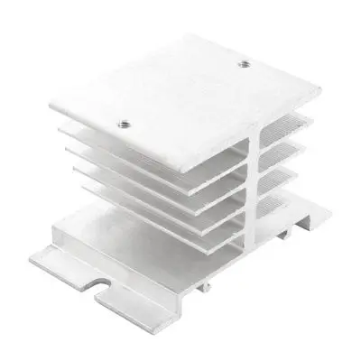 

Silver Tone Aluminum Heat Diffuse Heatsink for Single Phase Solid State Relay