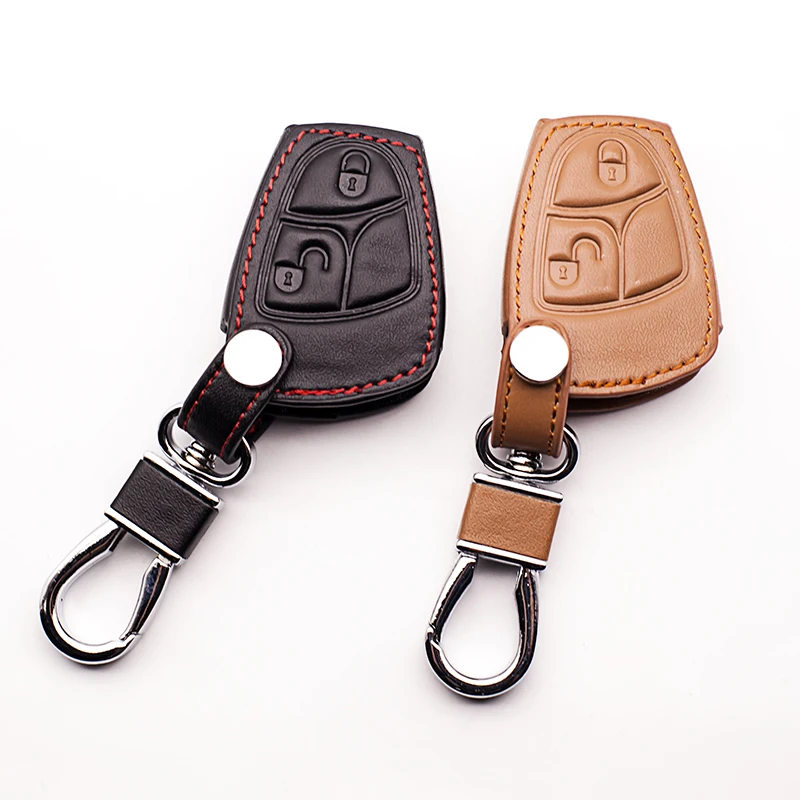 

Genuine Leather car key case car-covers For Mercedes Benz W124 W202 W203 W210 W211 W204 Keyboard cover car keys accessories