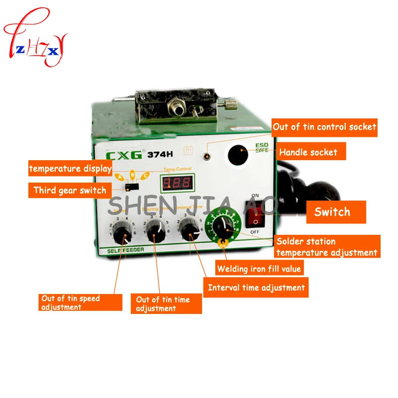 1pc 110/220V 120W Fully automatic tin - free solder - free spot welding pen soldering station CXG 374H