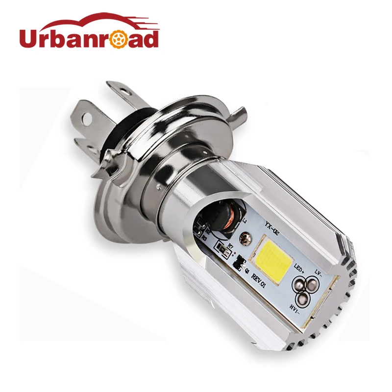 6W Hs1 Led H4 Motorcycle Moped Scooter Light Bulbs Motorbike Motorcycle H4 Led Headlight White Moto Accessories Light Bulb 12V