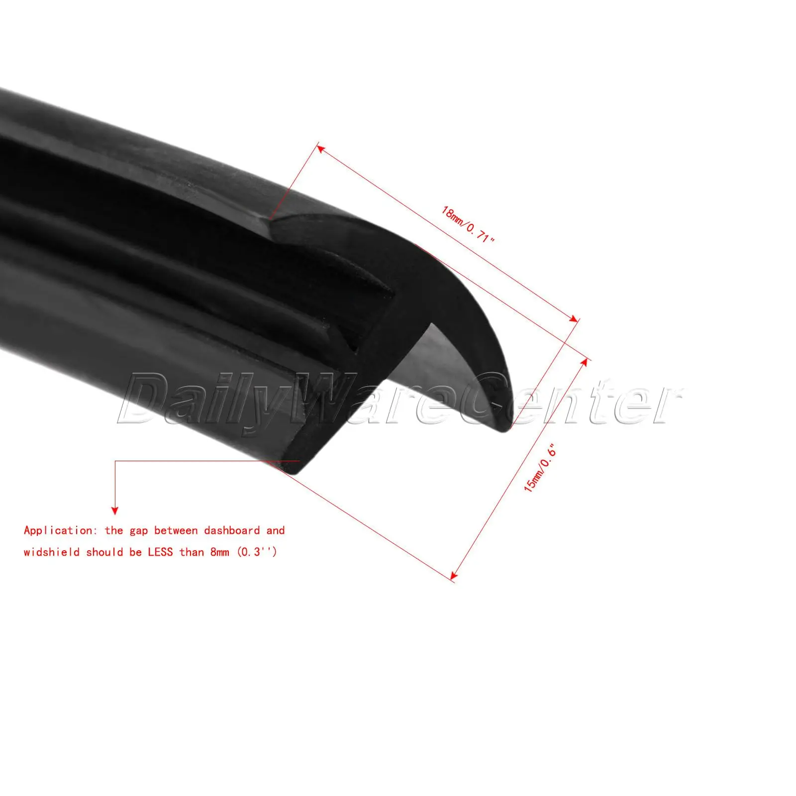 1.6M Car Door Rubber Seal Windshield Seal Strip Dust Proof Anti- Noise Sealing Strips Trim For Car Dashboard Windshield Edges