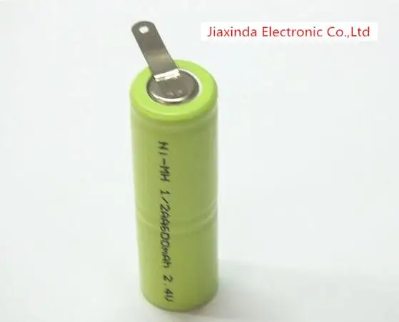NEW battery 1/2AA 600mAh 2.4V Ni-MH Rechargeable batteries  Razor battery 1/2AA600mAh2.4V with leg