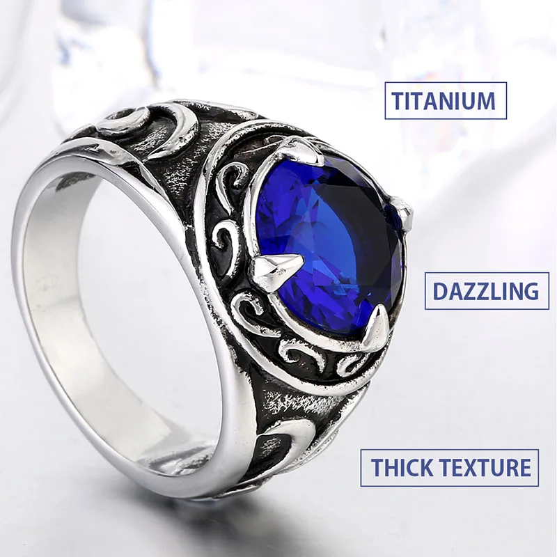 Beier 316L Stainless Steel Viking Pattern zircon Ring fashion scandinavian Amulet for men  the high quality jewelry LR270