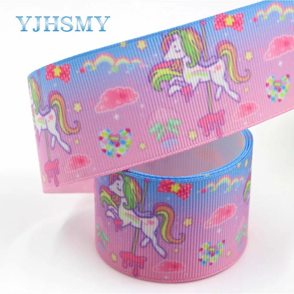 YJHSMY,C-171227-379,38 mm 5 Yards Cartoon bear Printed grosgrain ribbon,clothing accessories Webbing,DIY handmade materials