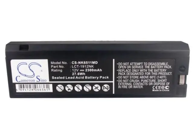 

cameron sino 2300mah battery for NIHON KOHDEN BSM-1100 4100 73 Cardiofax 8110 EKG TEC7431 TEC7511 TEC7521 ECG- 9130P 11A 11B