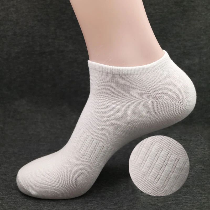 

2024 Cotton1 Lot=10 Pairs Plus Size Slippers Fashion Spring and Autumn Casual Large Shallow Male Socks men meias white black