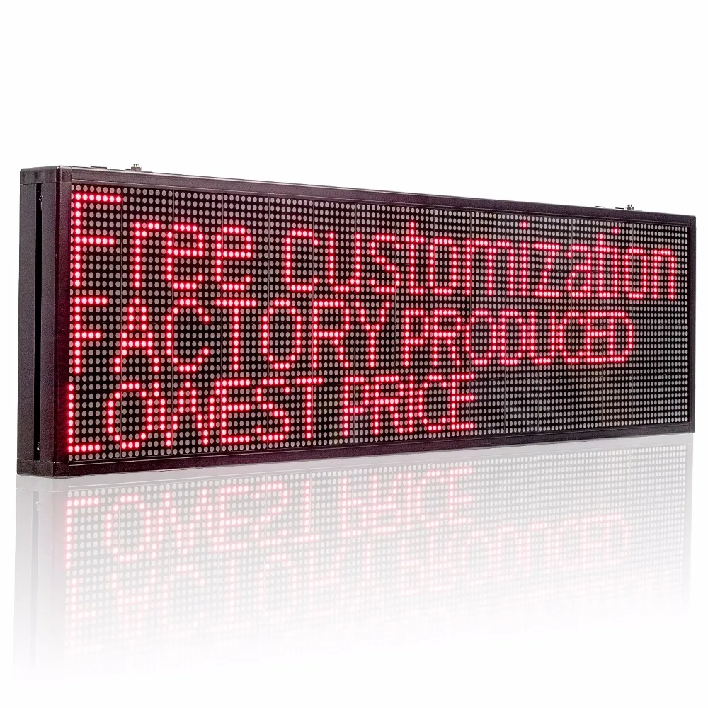 77X27cm 32*96 Indoor RGY 3 color LED Display Board WIFI Programmable Scrolling Text Red Green Yellow LED Open Sign Billboard