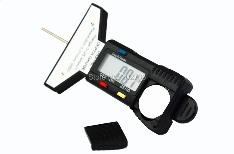 Imagem -03 - Carbono Leve de Aço Digital Medidor de Profundidade com Retorno por Mola Dispositivo de Linha do Pneu Profundidade Medidor de Pressão do Pneu Medidor de Profundidade 25 mm de