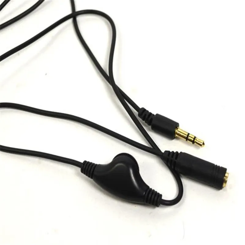 3.5mm Jack AUX Male to 3.5 mm Female Adapter Extension Cable M/F Audio Stereo Cord with Volume Control Earphone Headphone Wire