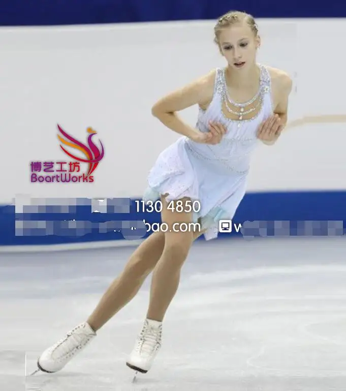 

girls white figure skating dresses for women competition skating dress custom free shipping clothes to figure