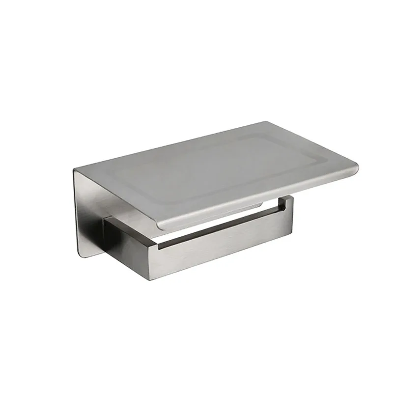 Wit & Spiegel Chrome Gepolijst & Black & Geborsteld Rvs Toiletrolhouder Top Plaats Dingen Platform 4 Keuzes