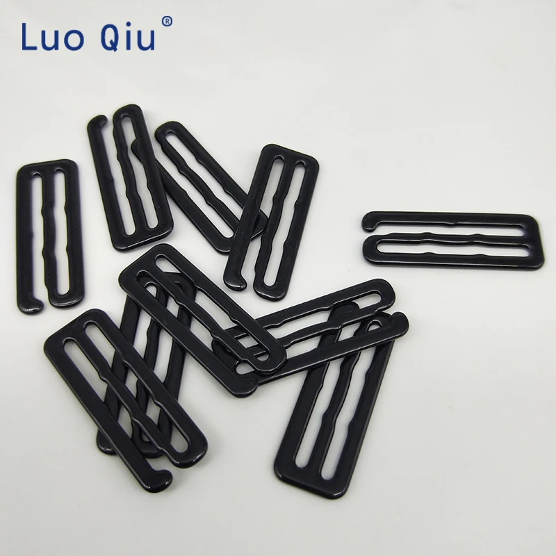 Coated black type 9 metal bar Buckles clips for Lingerie Adjustment accessories DIY High quality 30mm  10pcs/lot Luo Qiu