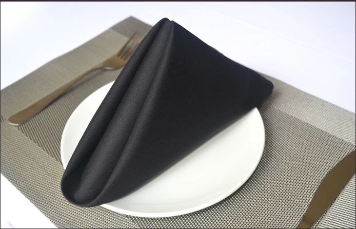 100pcs Black color 100% Cotton Dining Napkins Table Linen HIGH QUALITY All Occasions 48cmx48cm