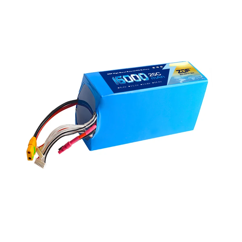 

ZDF 44.4V 16000mAh 25C 12S Lithium Polymer Rechargeable Battery lipo battery for DIY RC Drone UAV model