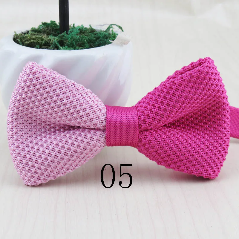 Fancy knitted bowtie  two color symmetry fashion joining together to design a variety of color optional