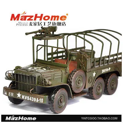 Tao Qi Jipu new retro metal truck model toy car models props Home Living Room Decoration gifts