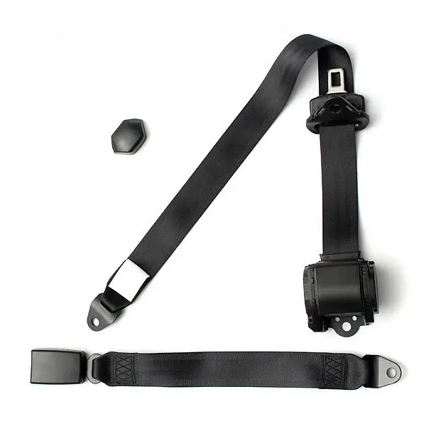 Automatic Retractable Adjustable 3 Point Auto Car Safety Seat Lap Belt Set Kit