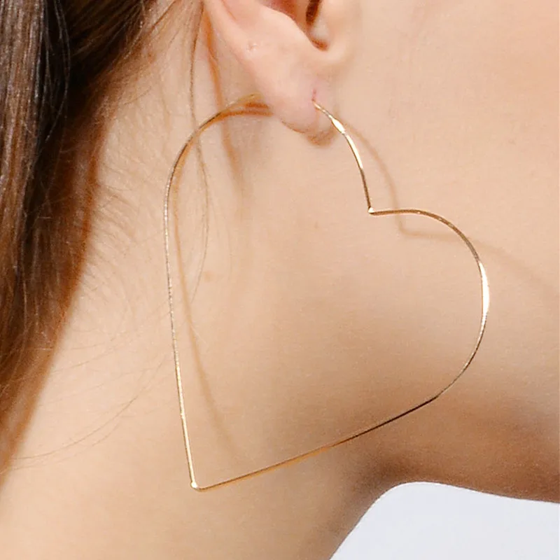 Minimalist Jewelry Fish Shaped Stud Earrings Simplicity Handmade Copper Wire Earring Women Brincos de gota Feminino Geometric