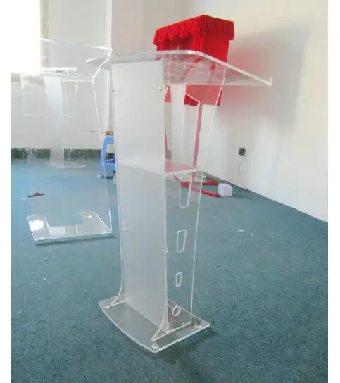 Free Shipping Acrylic church pulpit /innovative lectern /Shatterproof podium for church logo customize