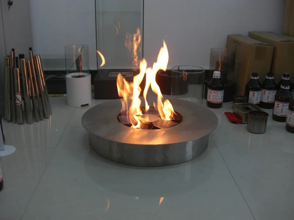 

Inno living fire 8 liter round stainless steel burner bioethanol garden fire pit