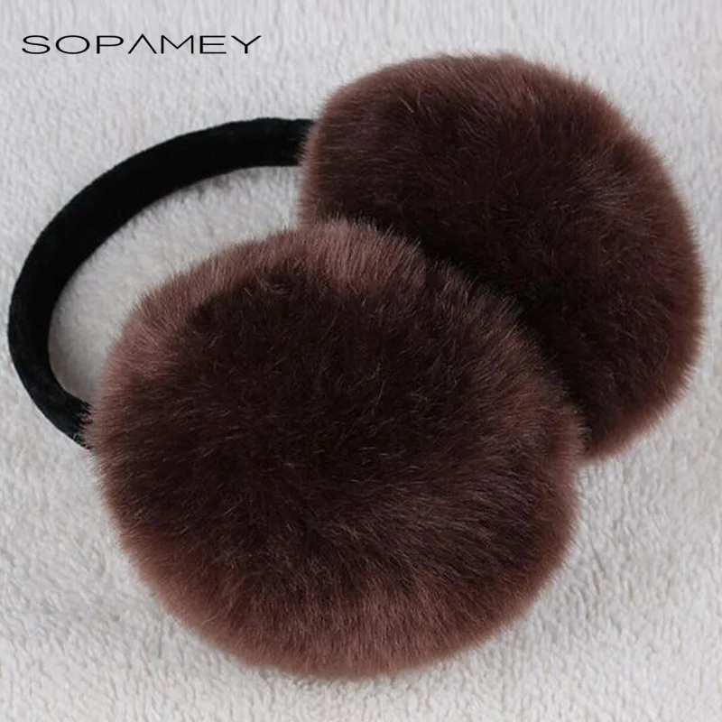 2018 Adult Winter Women Men Ear Warmer Earmuffs Lovers Ear Warmer Plush New Faux Rabbit Fur Ear Muffs for Girl Women Hot Sale